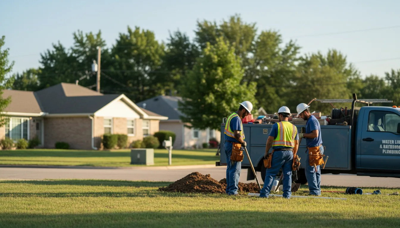 Residential water line and bathroom plumbing service in Crooksville, OH